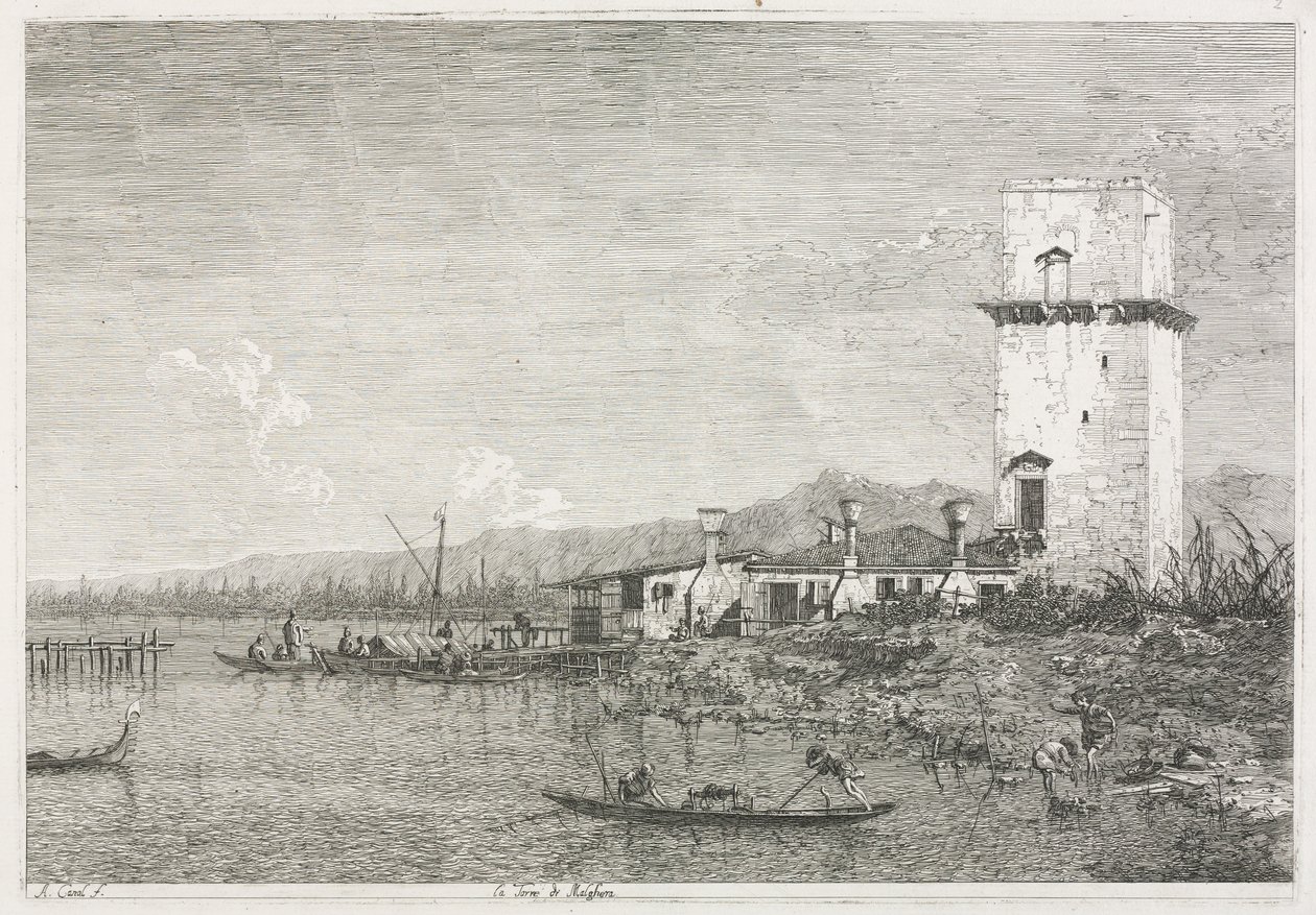 Udsigt: Tårnet i Malghera af Antonio Canaletto