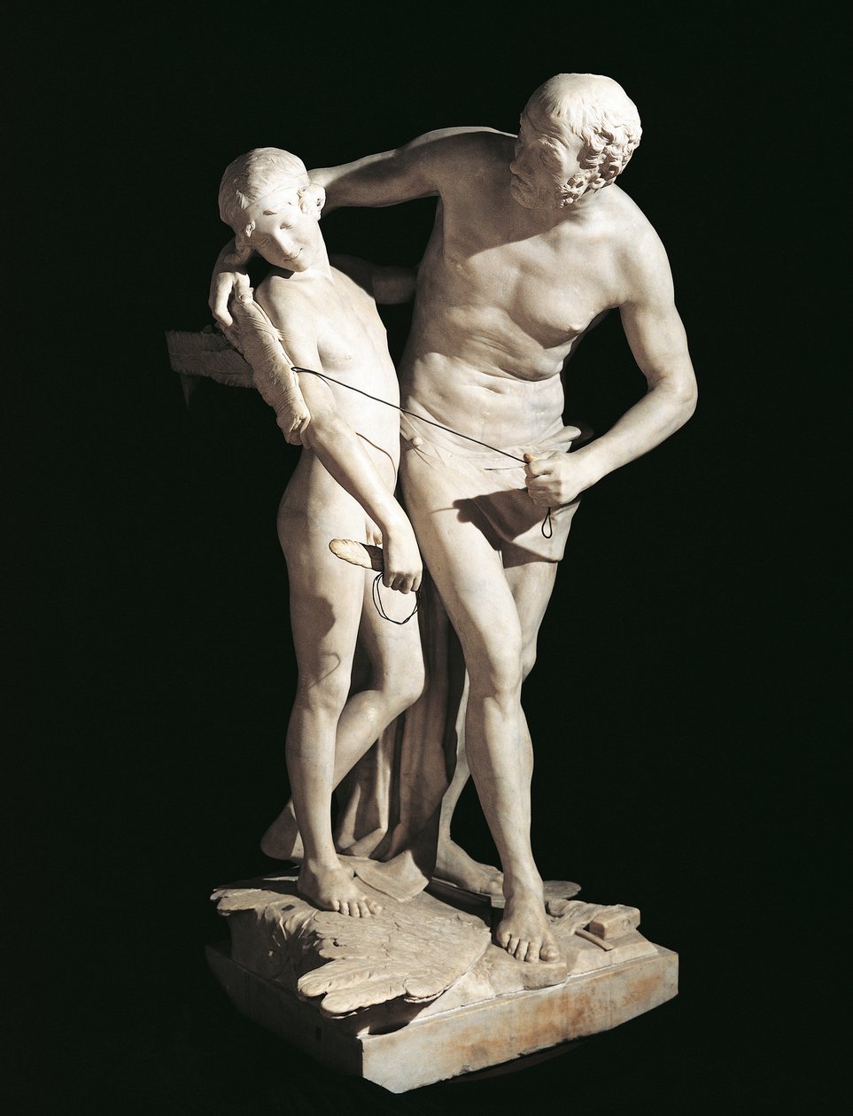 Daedalus and Icarus af Antonio Canova (1757-1822), marmorskulptur, 220 cm højde af Antonio Canova