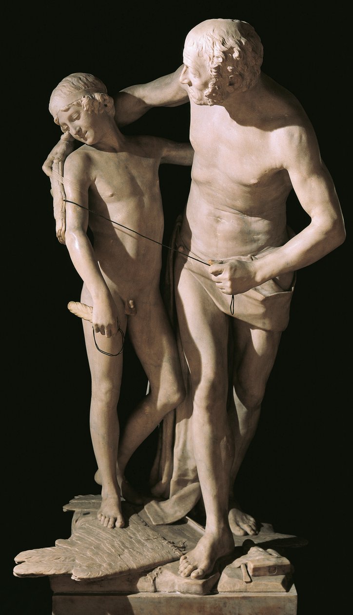 Daedalus and Icarus af Antonio Canova (1757-1822), marmorskulptur, 220 cm højde af Antonio Canova