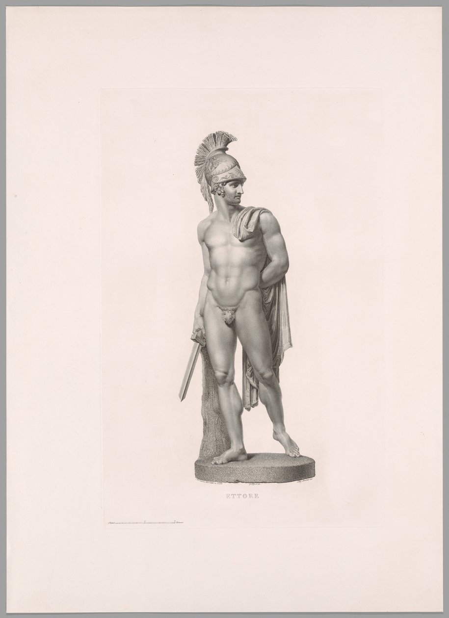Ettore, set forfra, fra Work af Canova af Antonio Canova