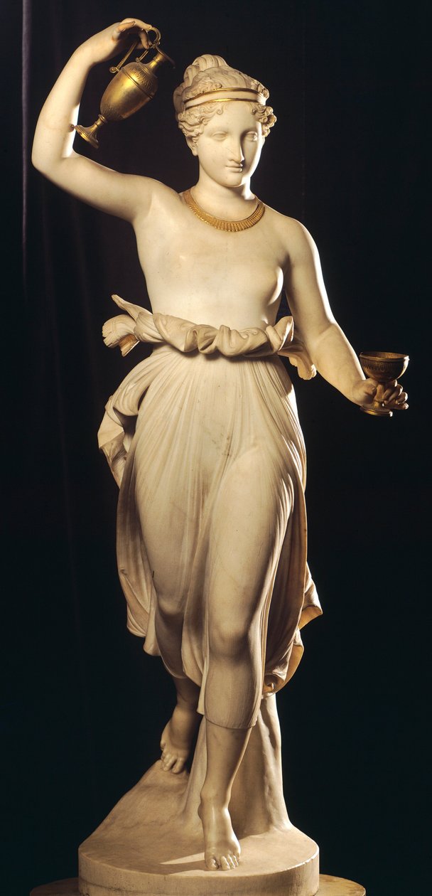 Hebe af Antonio Canova (1757-1822), marmorstatue af Antonio Canova