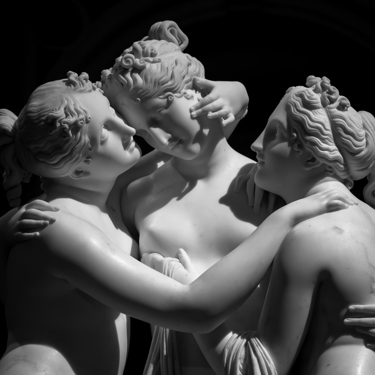 MILAN, ITALIEN - CA. JUNI 2020: Antonio Canovas statue De tre gratier (Le tre Gr..., 2019 (foto) af Antonio Canova