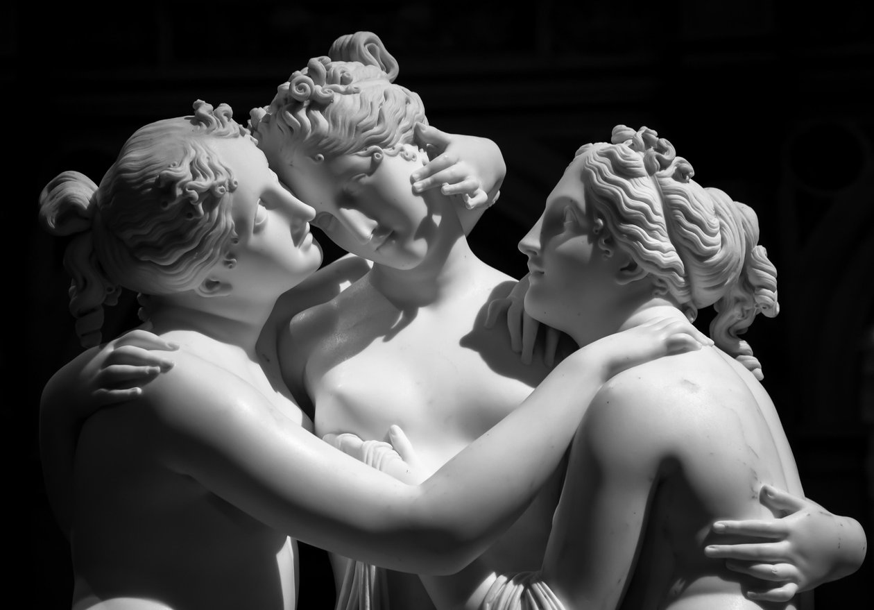 MILAN, ITALIEN - CA. JUNI 2020: Antonio Canovas statue De tre gratier (Le tre Gr..., 2019 (foto) af Antonio Canova