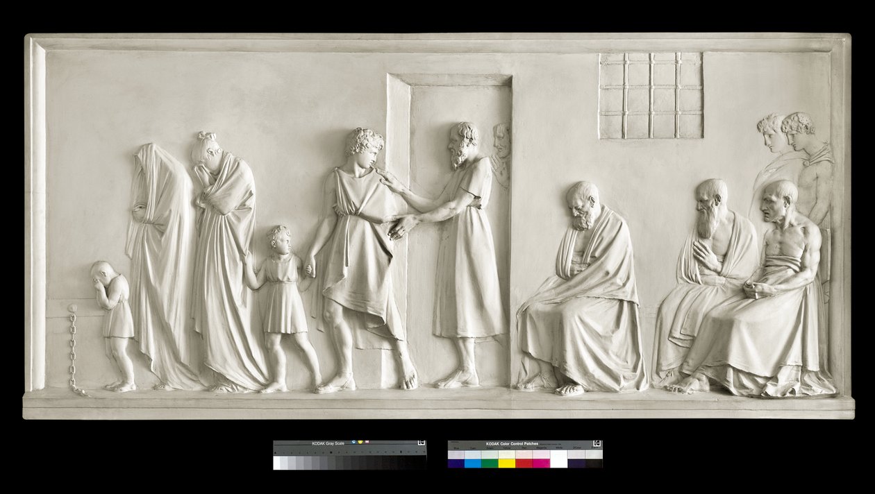 Sokrates forlader sin familie, 1787-1790 (gips) af Antonio Canova