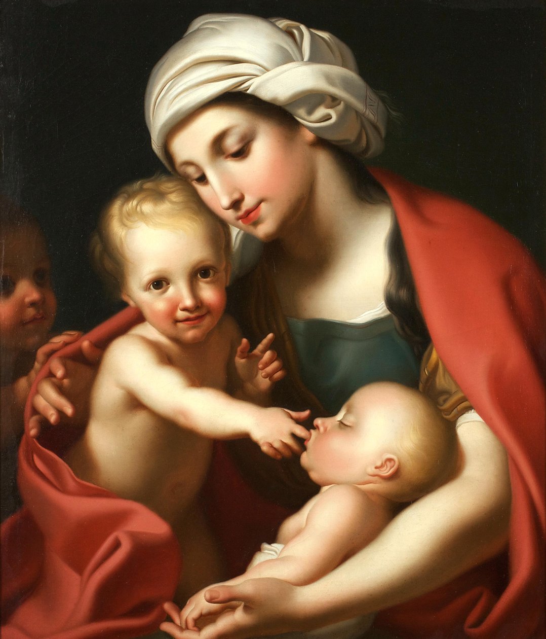 Caritas med tre børn af Antonio Cavalucci