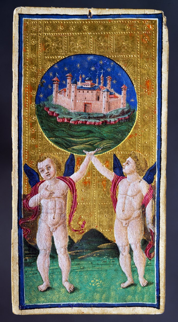Tarotkort, der viser verden af Antonio Cicognara