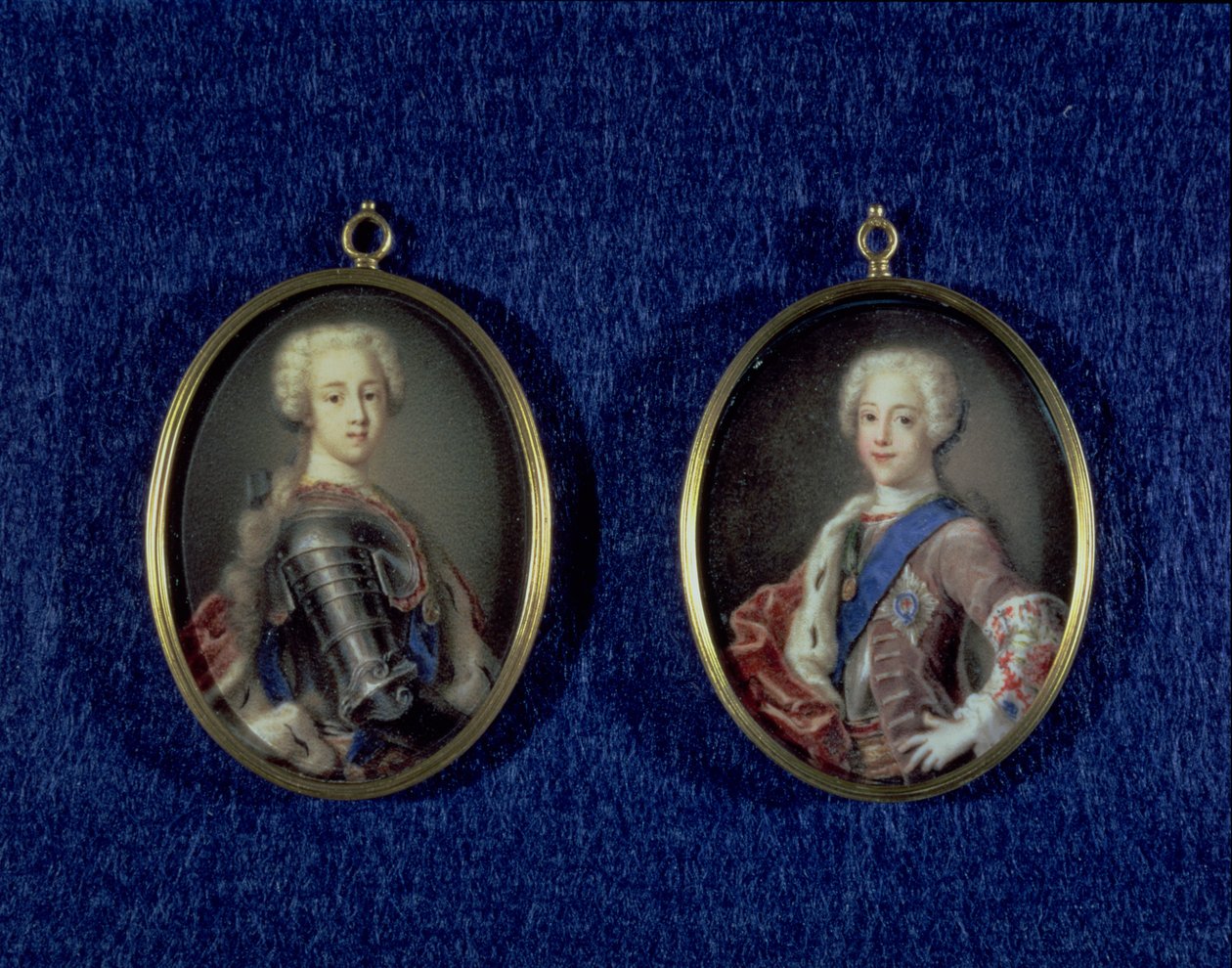 Prins Henry Benedict Stuart (1725-1807) og Prins Charles Edward Stuart (1720-88), ca. 1734 (olie på elfenben) af Antonio David