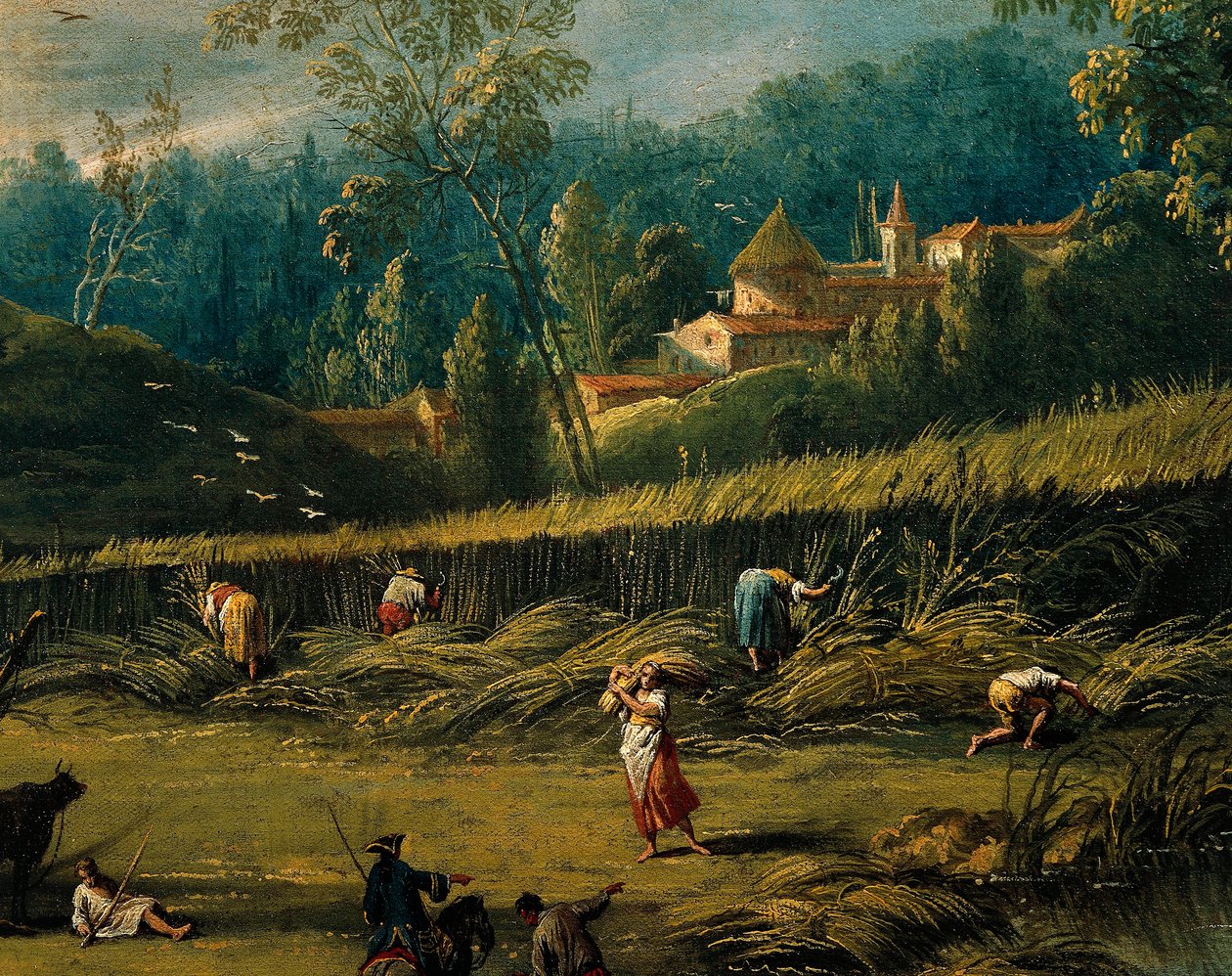 Høsten, detalje fra Sommeren, af Antonio Diziani (1737-1797), maleri. af Antonio Diziani