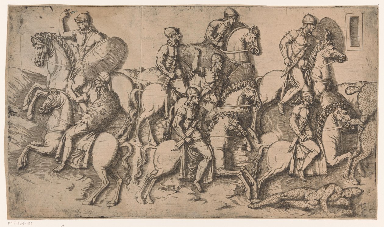 Scene fra Dacian Wars af Antonio Fantuzzi (circle of)