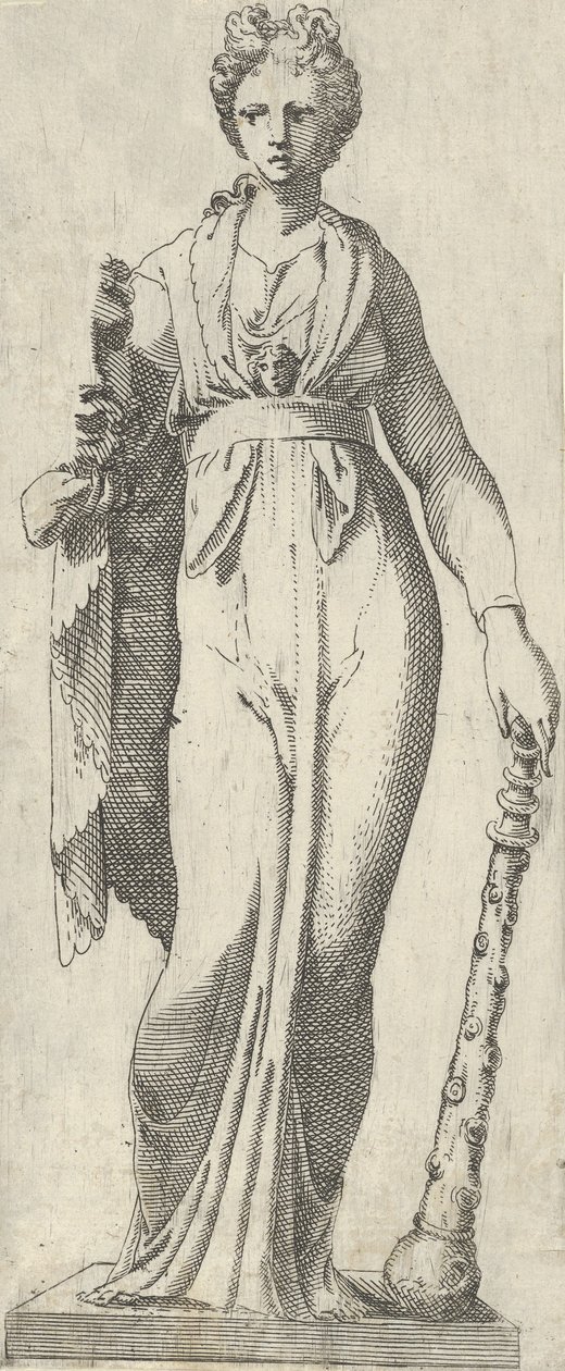 Melpomene, fra Mattei-sarkofagen, Rom, 1540-45. af Antonio Fantuzzi