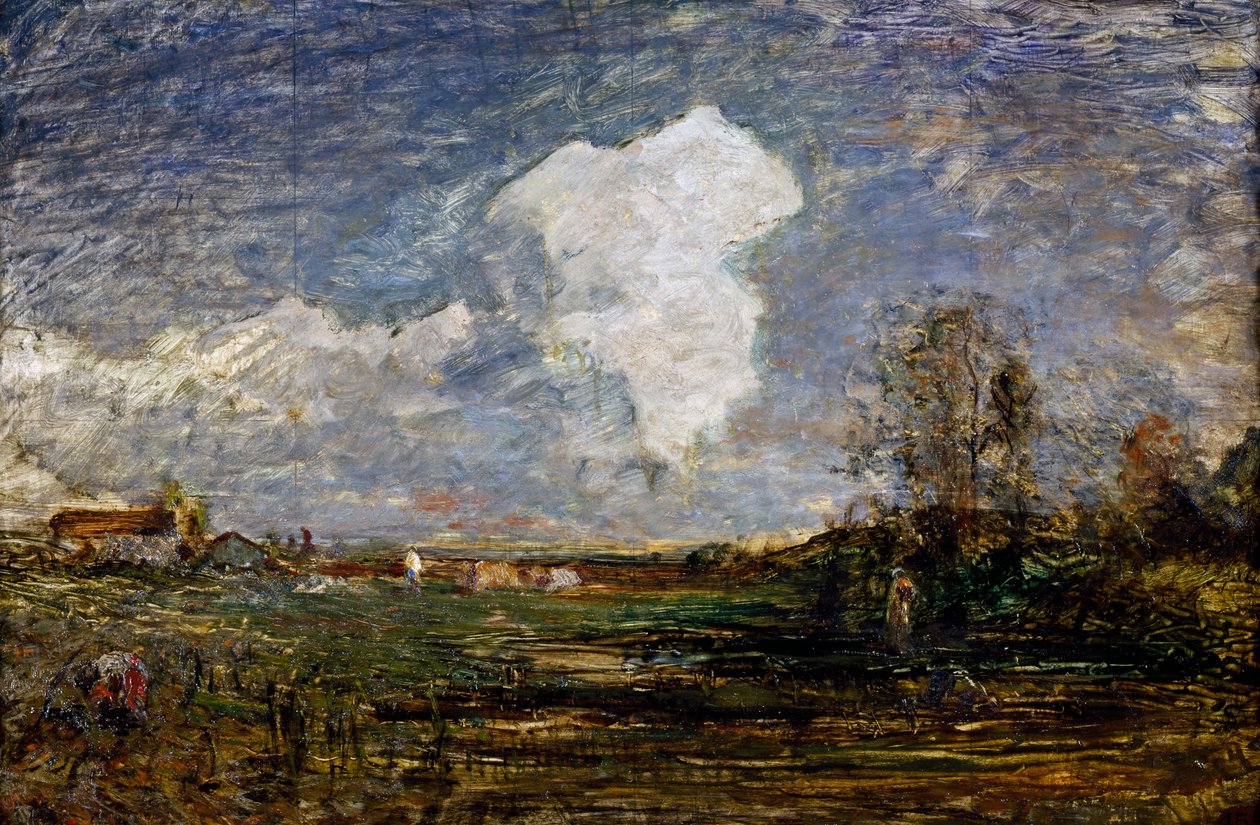 Et studie til Skyerne, af Antonio Fontanesi (1818-1882), olie på pap, 52x75 cm. Italien af Antonio Fontanesi