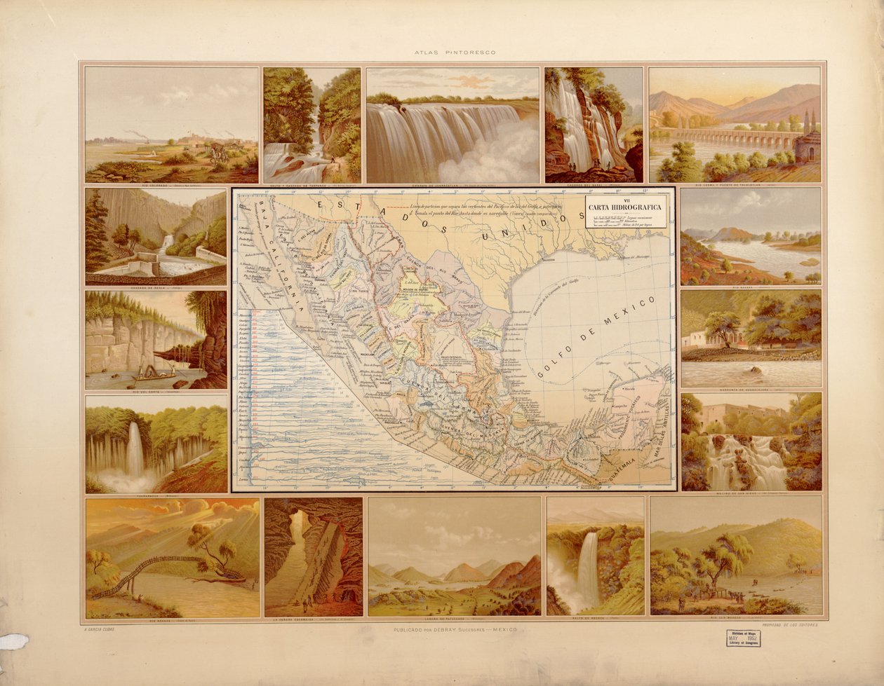 Malerisk og historisk atlas over De Forenede Mexicanske Stater. LOC 2008621671-10 af Antonio García Cubas