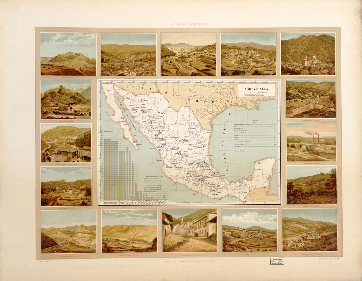Malerisk og historisk atlas over De Forenede Mexicanske Stater. LOC 2008621671-12 af Antonio García Cubas