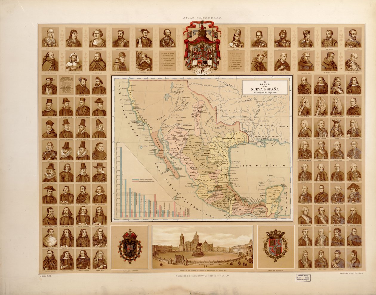 Malerisk og historisk atlas over De Forenede Mexicanske Stater. LOC 2008621671-14 af Antonio García Cubas