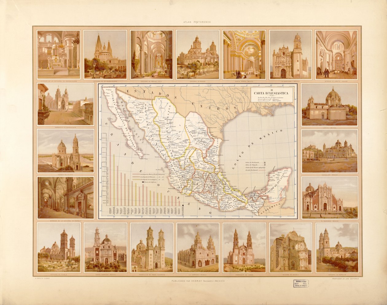 Malerisk og historisk atlas over De Forenede Mexicanske Stater. LOC 2008621671-6 af Antonio García Cubas