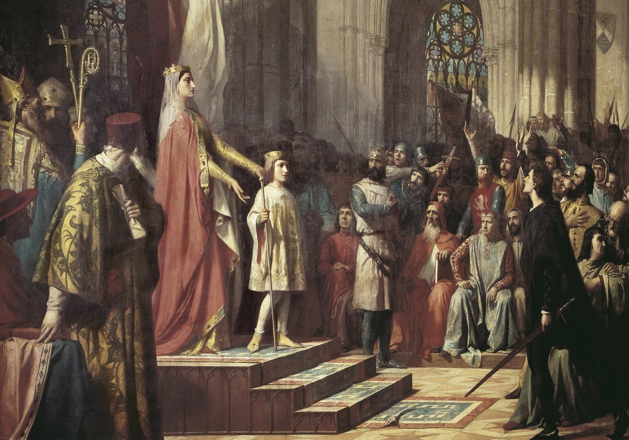 Maria de Molina præsenterer sin søn for Valladolid Cortes. 1863 (olie på lærred) af Antonio Gisbert