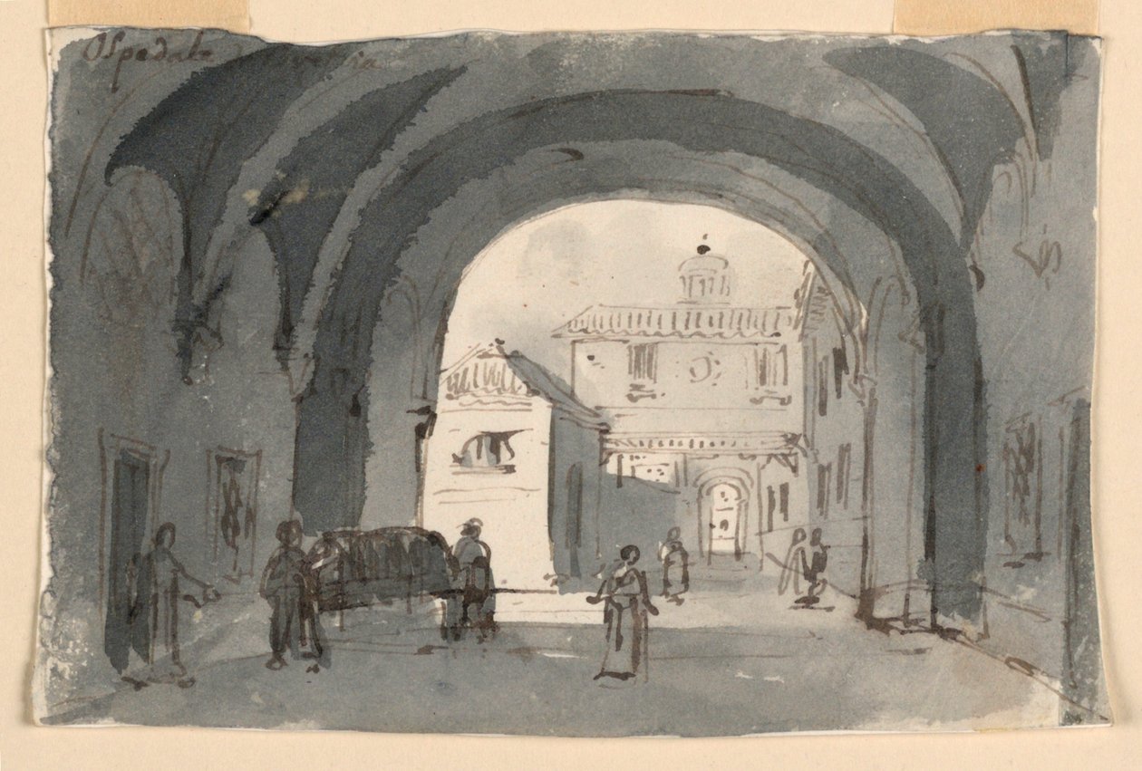 Scenedesign, Hospital i Brescia af Antonio Giuseppe Basoli