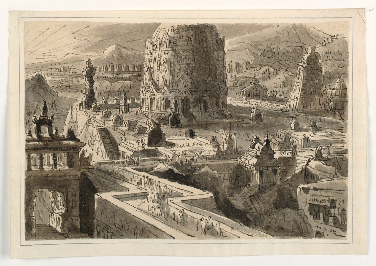 Scenedesign, Oriental Town af Antonio Giuseppe Basoli