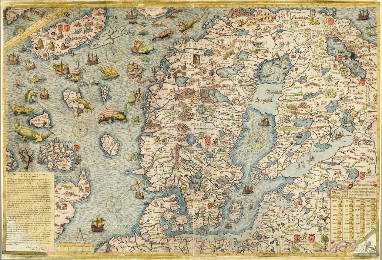 Carta Marina, original af Antonio Lafreri