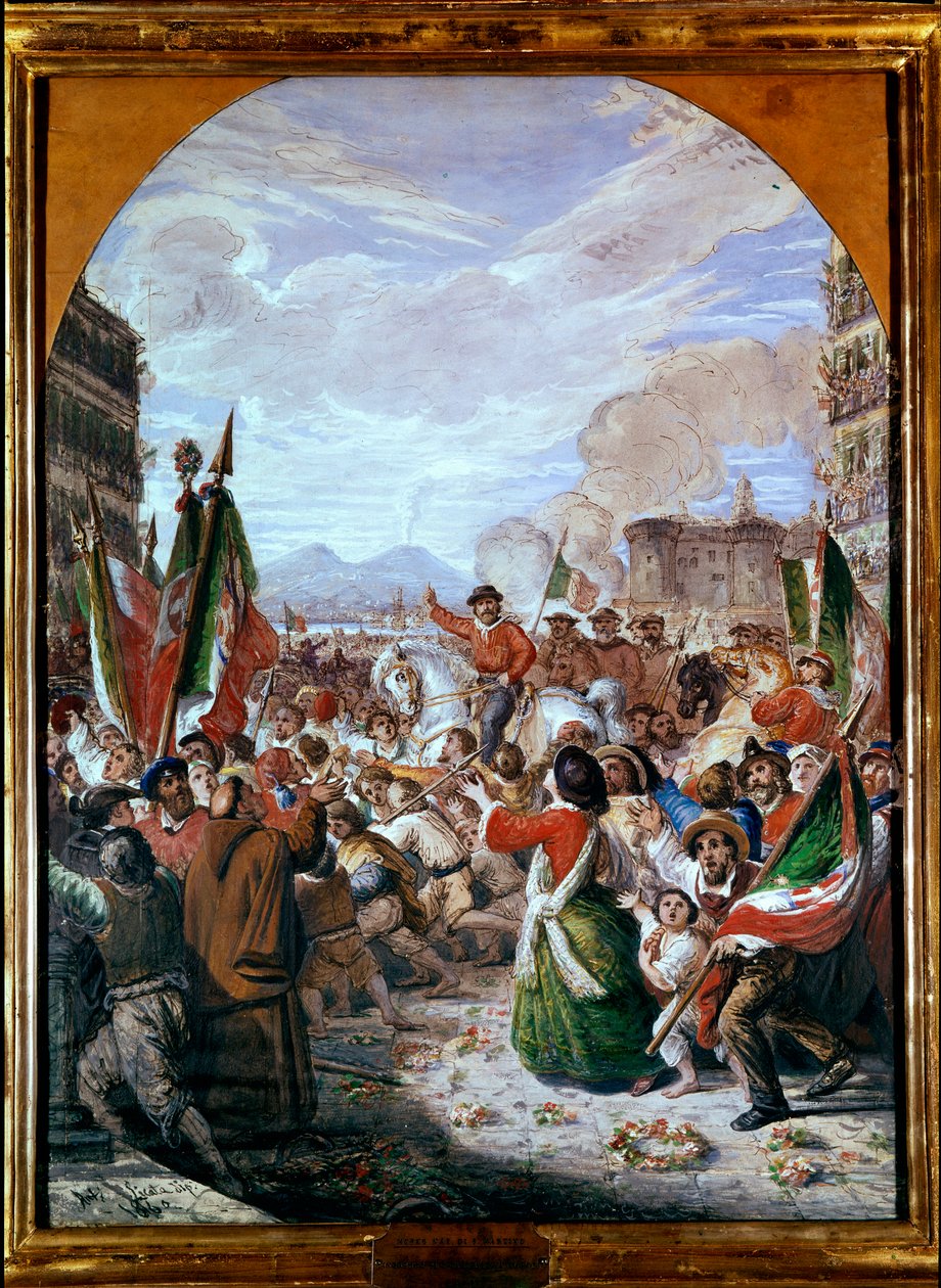 Giuseppe Garibaldis indgang til Napoli den 7. oktober af Antonio Licata
