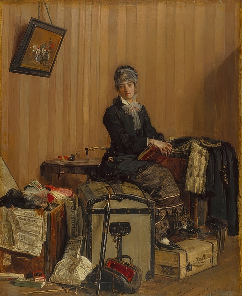 På toldstedet. 1877 af Antonio Mancini