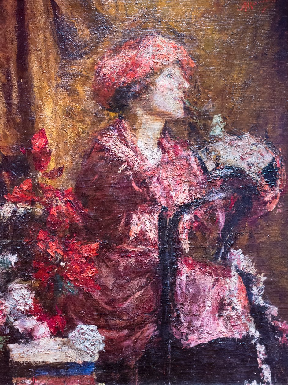 Enrica i lilla af Antonio Mancini