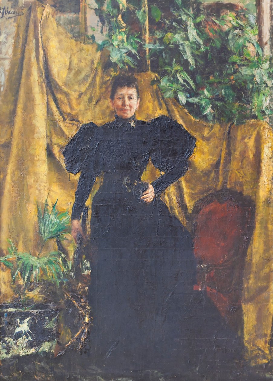 Portræt af Signora Pantaleoni af Antonio Mancini
