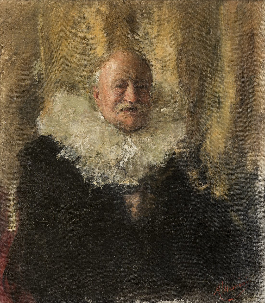 Selvportræt. af Antonio Mancini