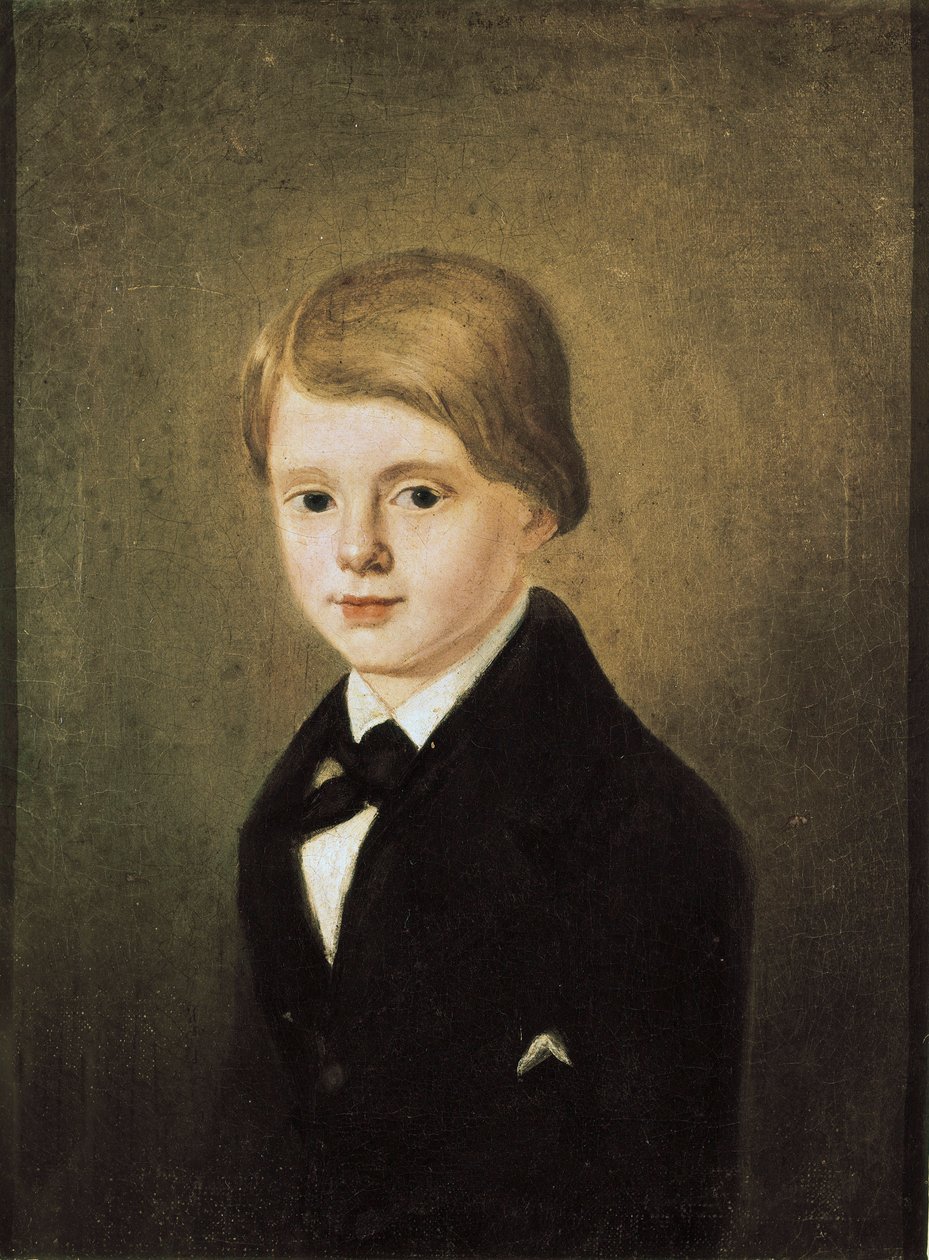 Portræt af den unge Emilio CASTELAR (1832-1899) af Antonio María Esquivel y Suárez de Urbina