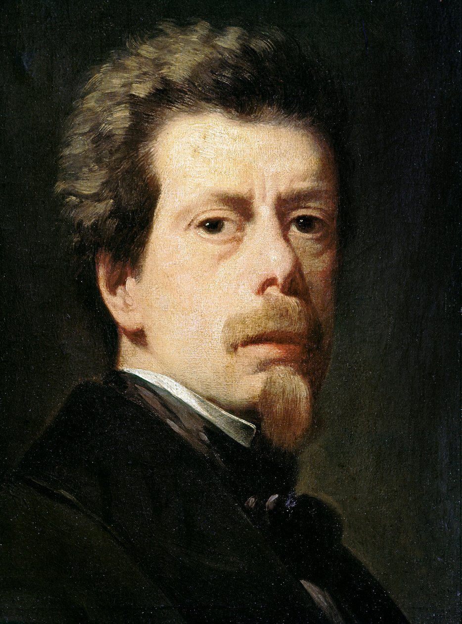 Selvportræt af kunstneren. Maleri af Antonio Maria ESQUIVEL Y SUAREZ DE URBINA (1806-1857), ca. 1856 Olie på lærred Madrid, Prado Museum. af Antonio María Esquivel y Suárez de Urbina