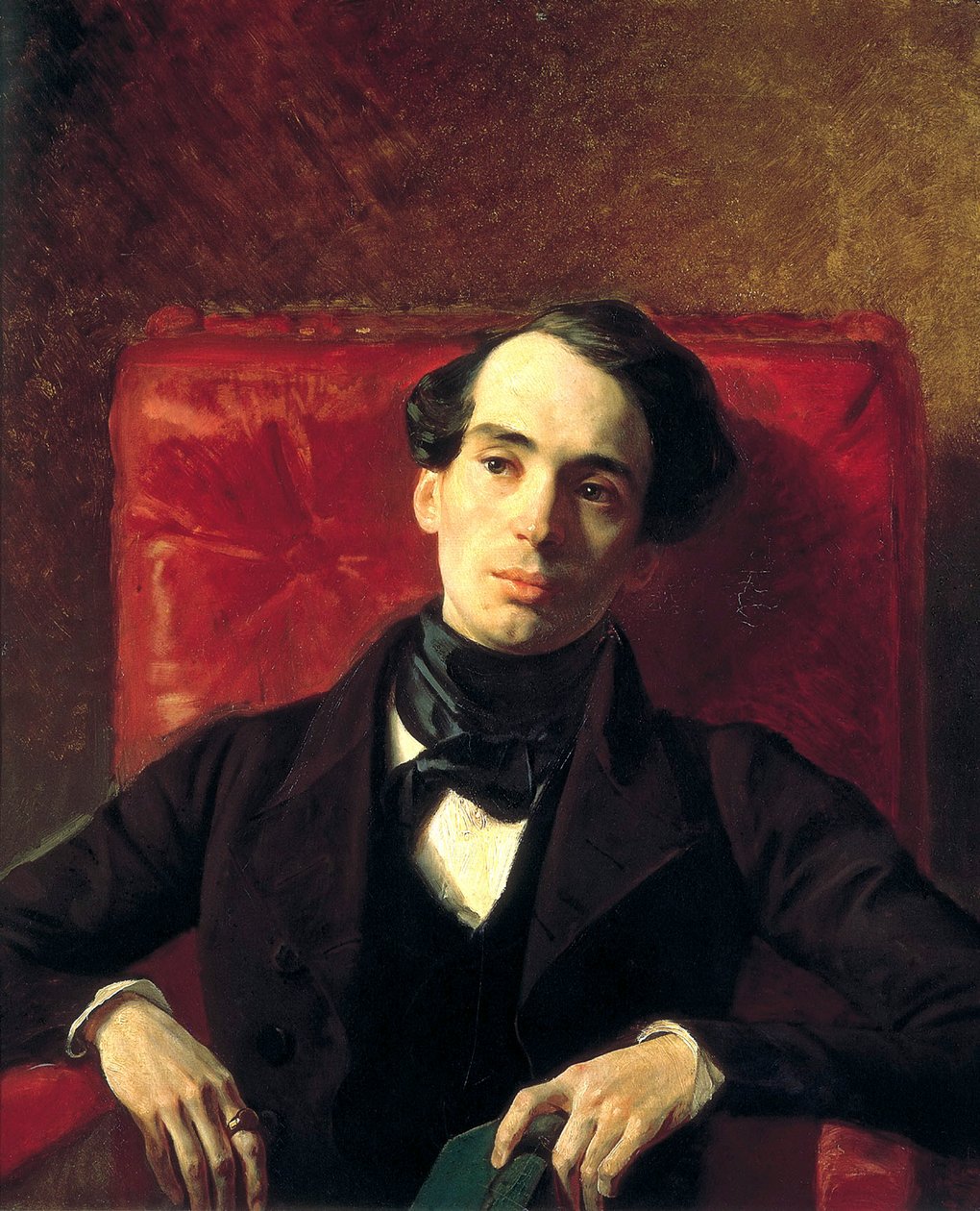 Portræt af forfatteren Alexander Strugovshchikov, 1808-1878, 1840. af Antonio Molinari