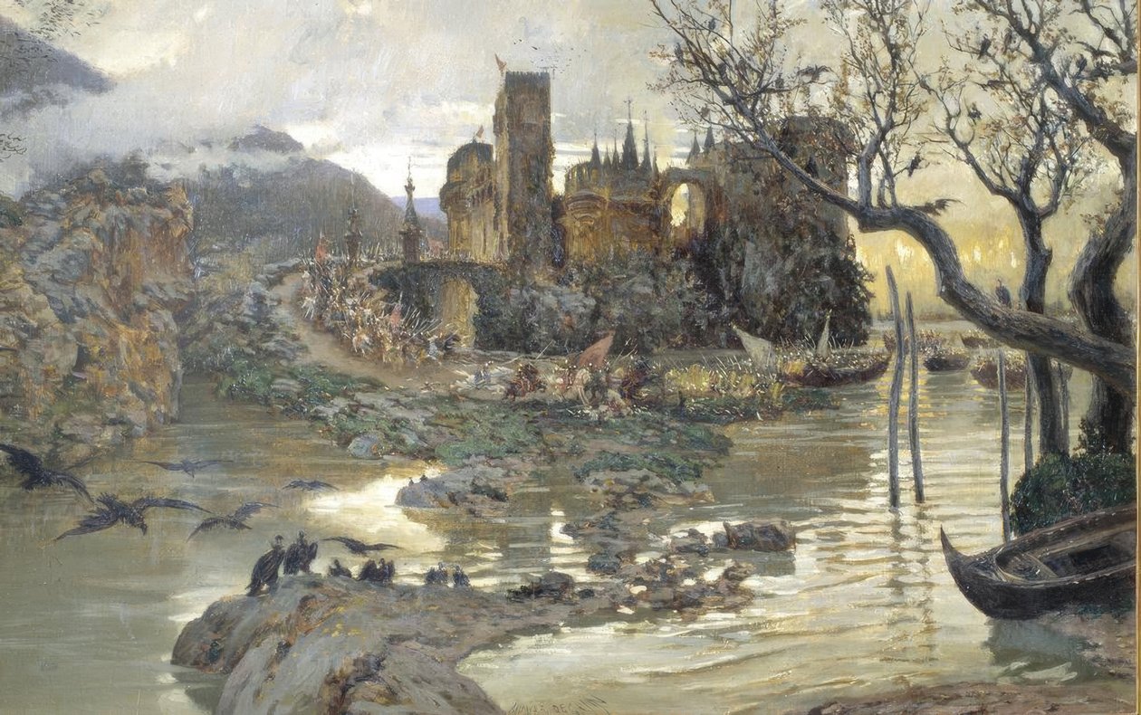 Castillo feudal (feudalt slot) af Antonio Munoz Degrain