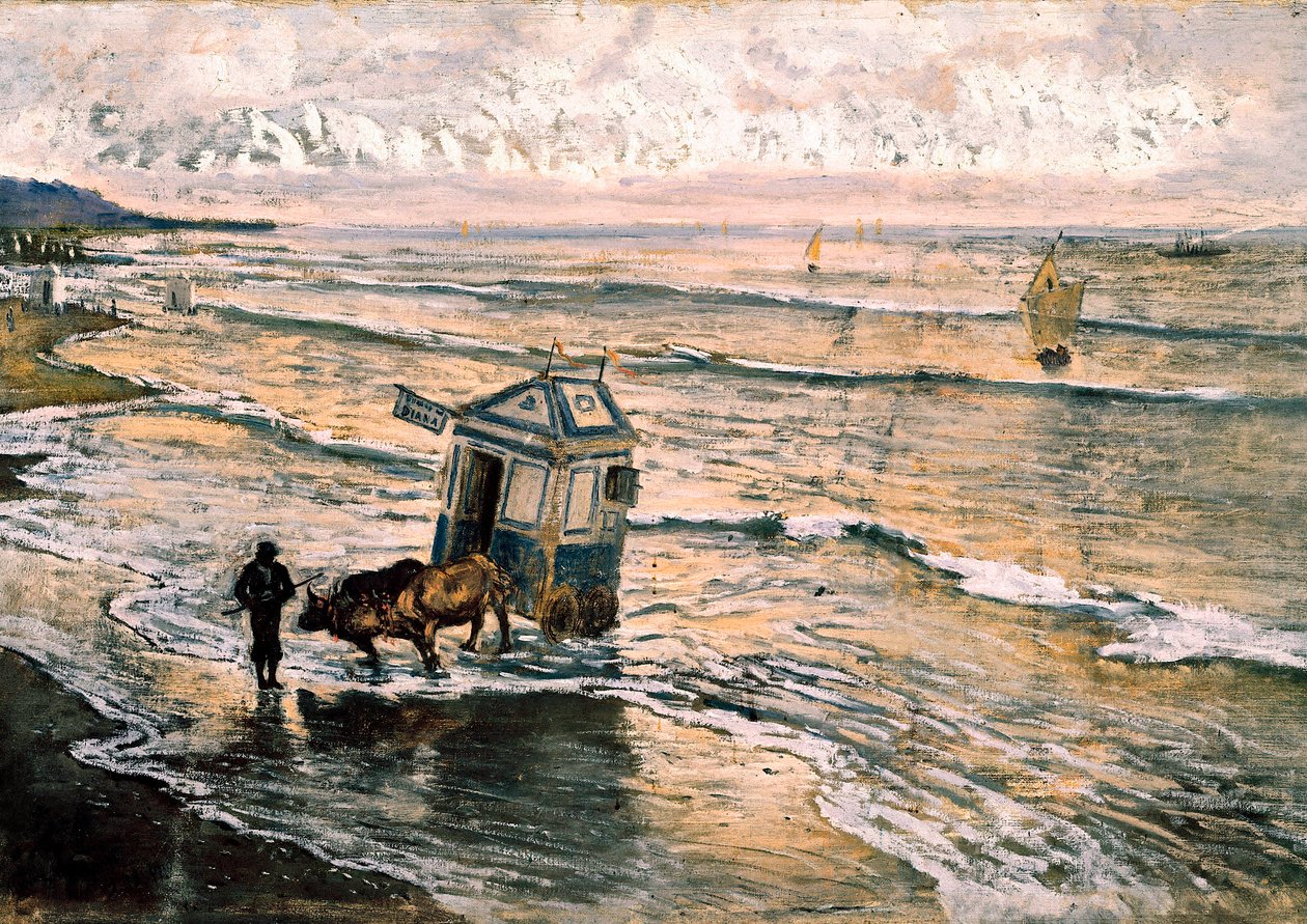 Mar Cantabrico (Cantabrian Sea) Maleri af Antoni Munoz i Degrain (1841-1924) af Antonio Munoz Degrain