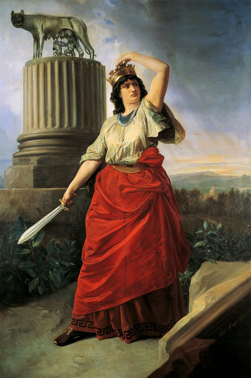 Allegori om Italiens forening, af Antonio Muzzi (1815-1894) af Antonio Muzzi