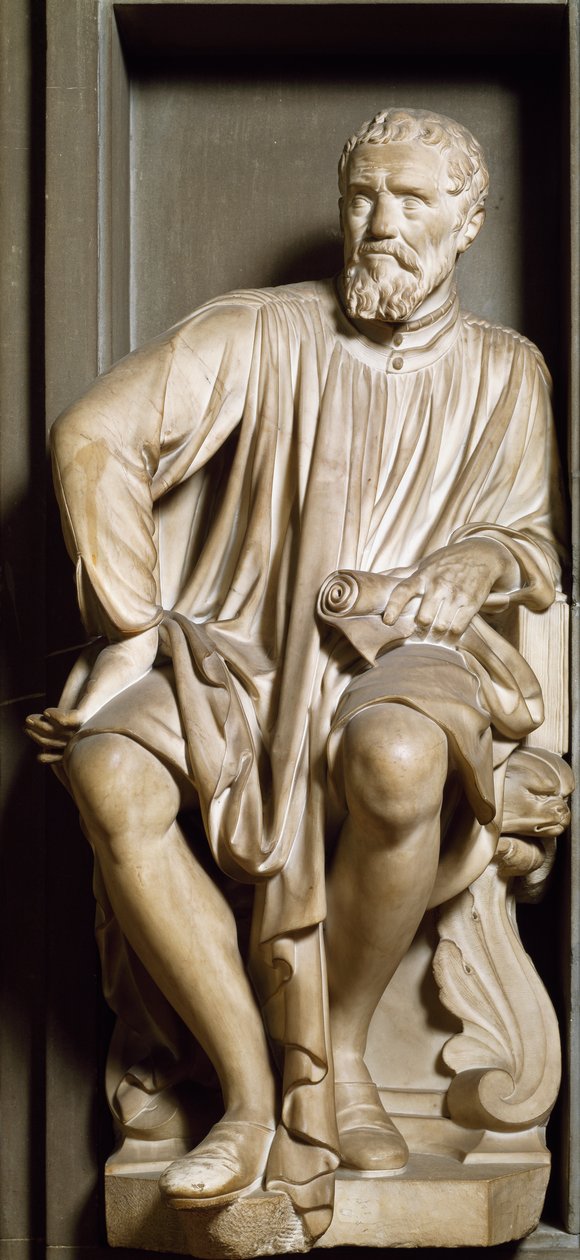 Portræt af billedhuggeren, maleren og arkitekten Michelangelo Buonarroti dit Michelangelo af Antonio Novelli