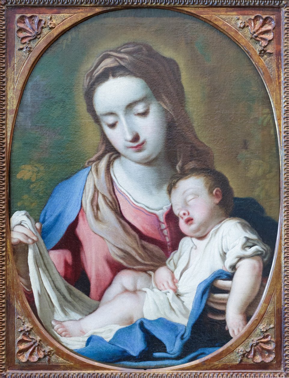 Madonna og barn, begyndelsen af det 18. århundrede (olie på lærred) af Antonio Paglia