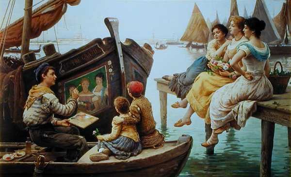 De tre nåder (olie på lærred) af Antonio Paoletti