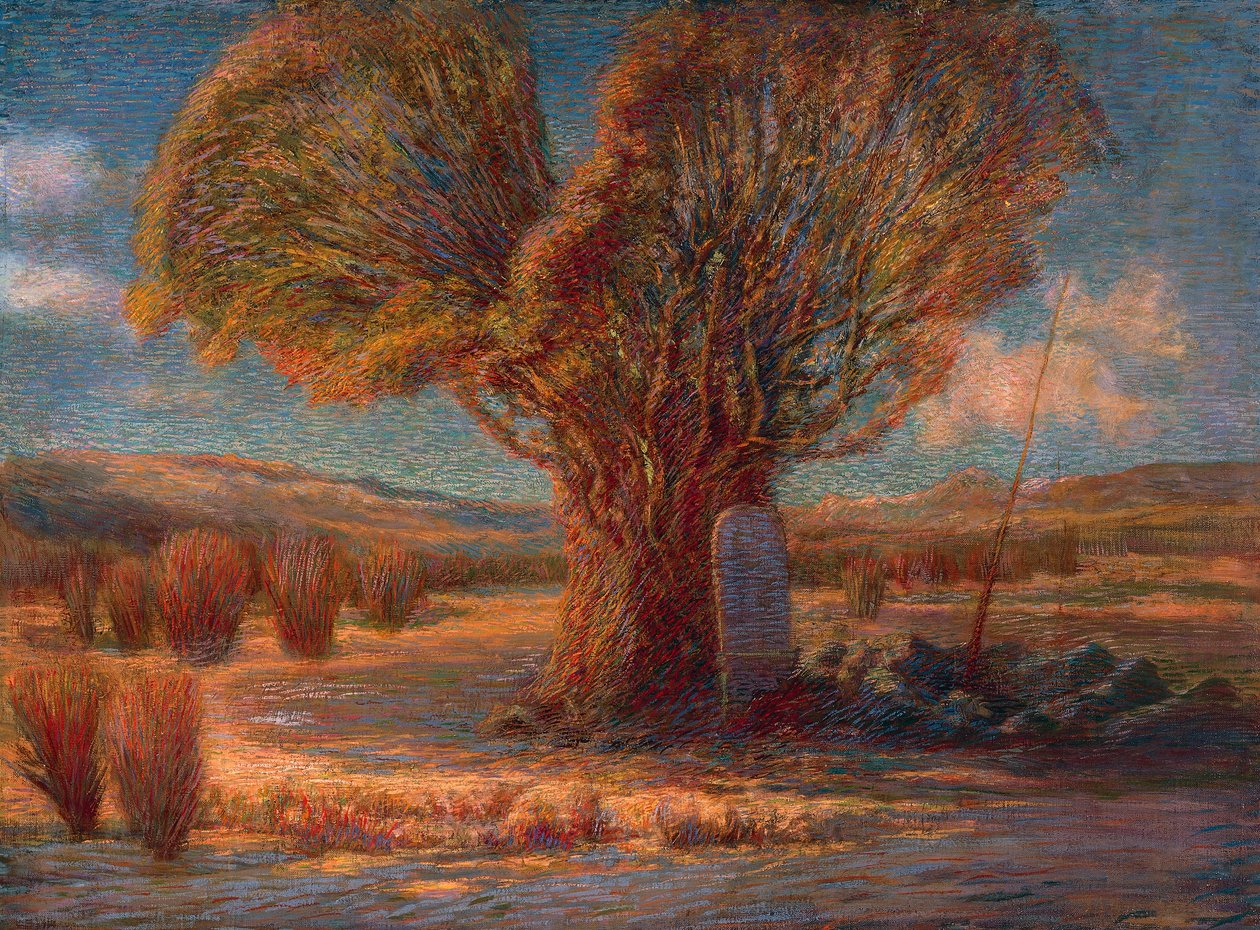 Caprera (Fyren), af Antonio Pasinetti (1863-1940), olie på lærred, 70x95 cm. Italien, 20. århundrede. af Antonio Pasinetti