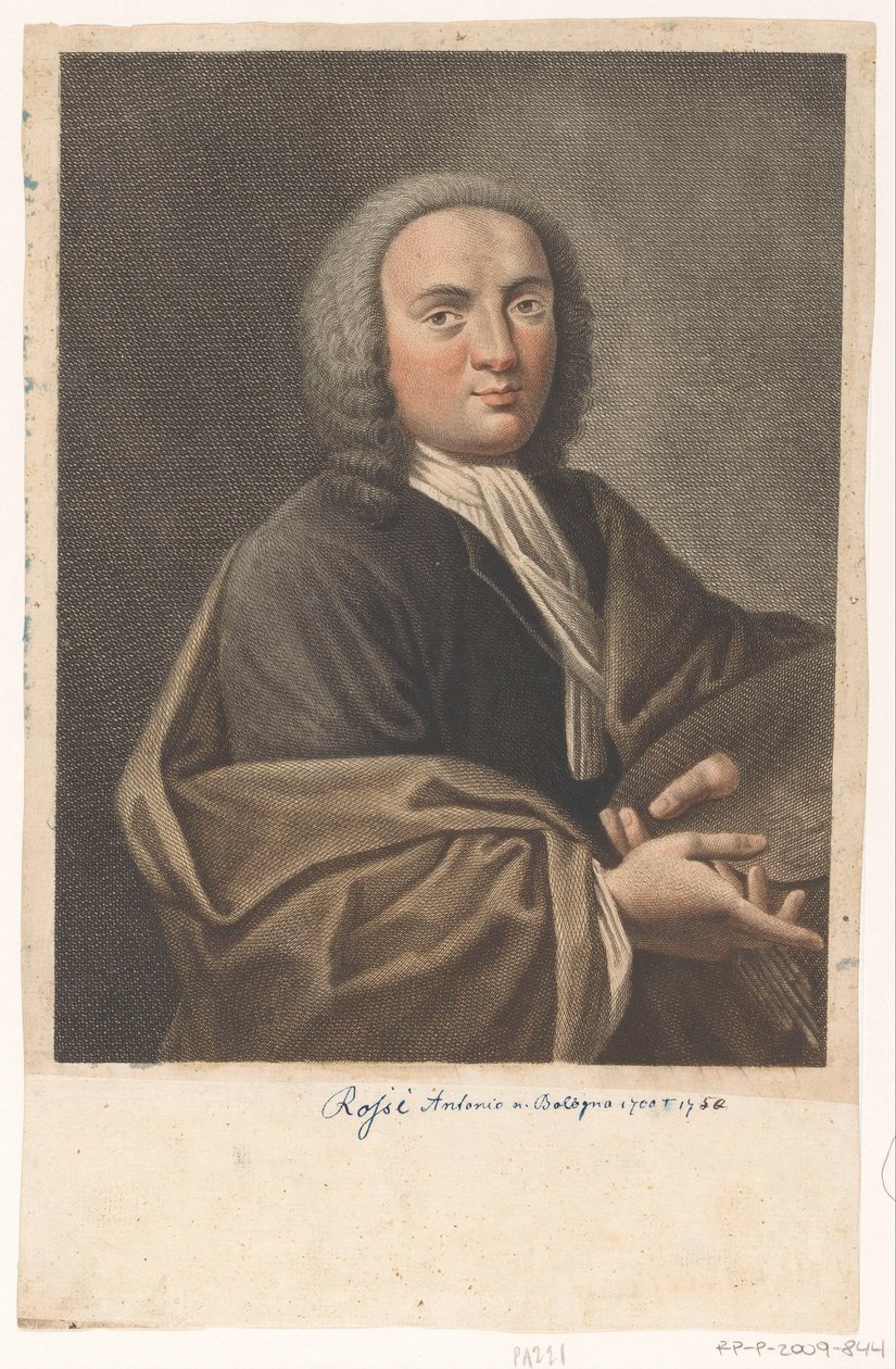 Portræt af kunstneren Antonio Rossi af Antonio Pazzi