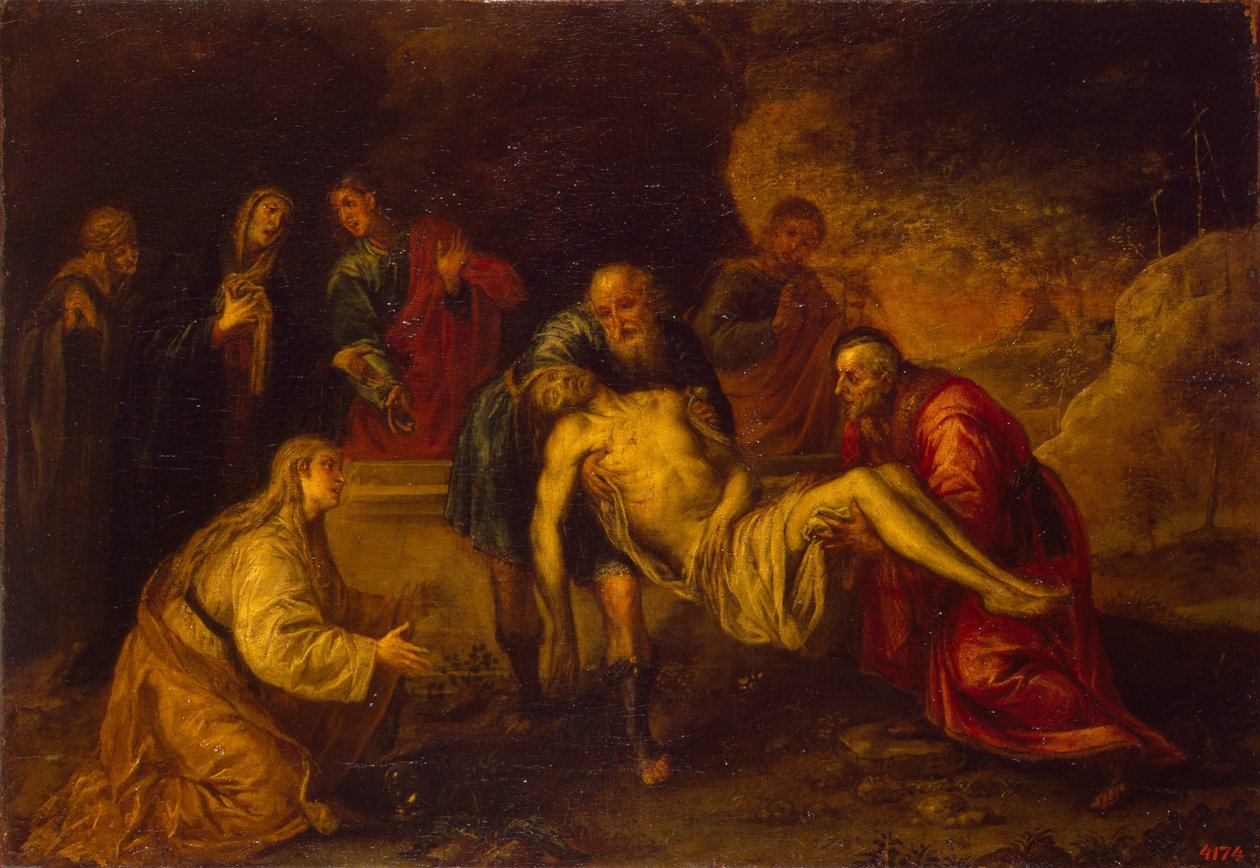 Kristi gravlæggelse, mellem 1640 og 1650 af Antonio Pereda y Salgado de