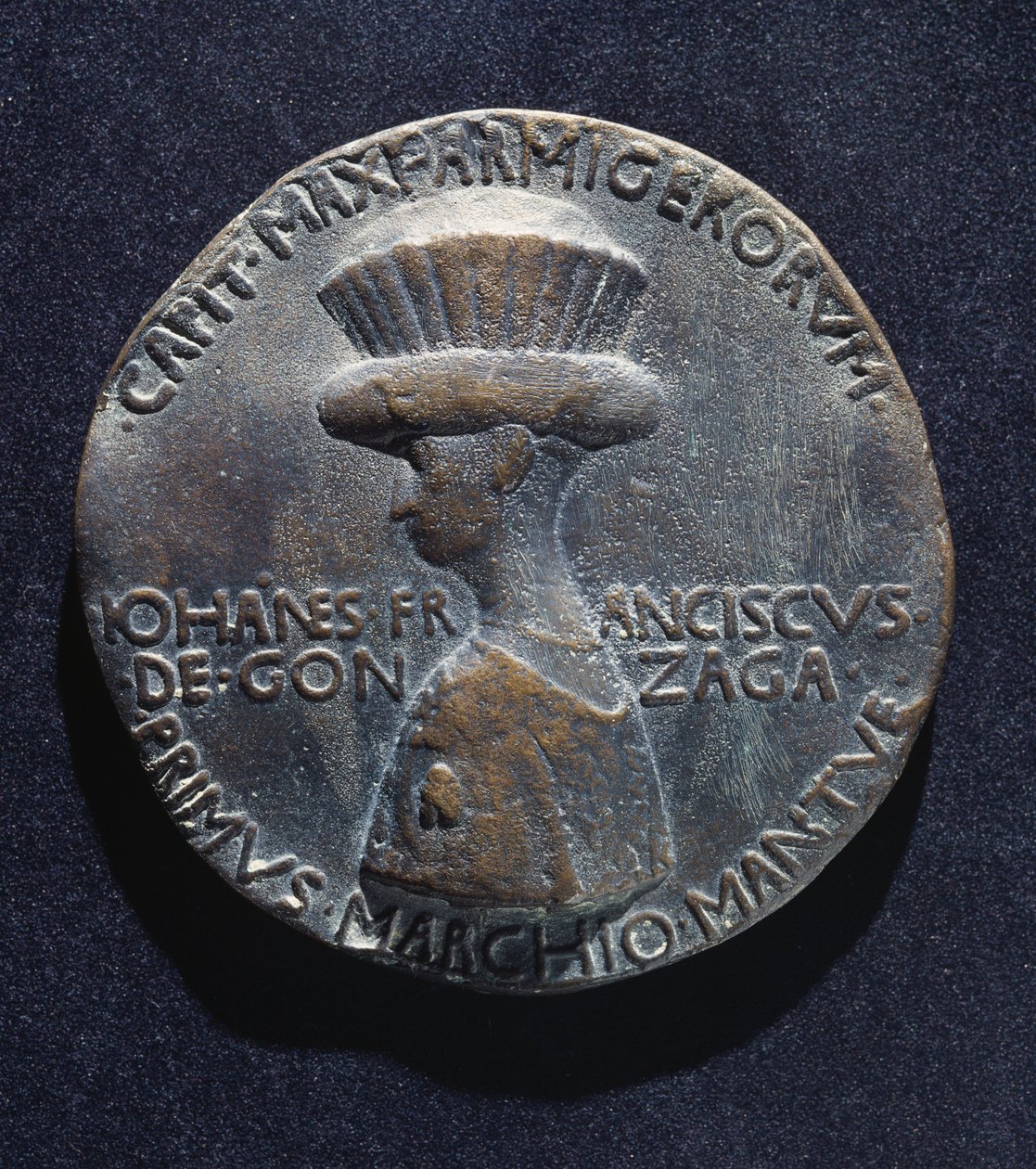 Bronzemedalje af Gianfrancesco Gonzaga (1395-1444), forside, designet af Antonio di Puccio Pisano, kendt som Pisanello (1395-1455 ca.), diameter 10,20 cm af Antonio Pisanello