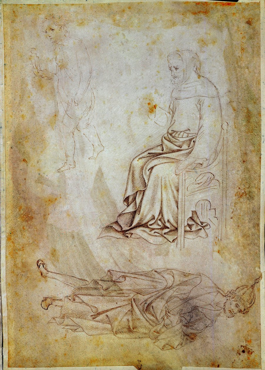 Tegning af Antonio di Puccio Pisano dit Pisanello (1395-1455) Chantilly, Musee Conde af Antonio Pisanello