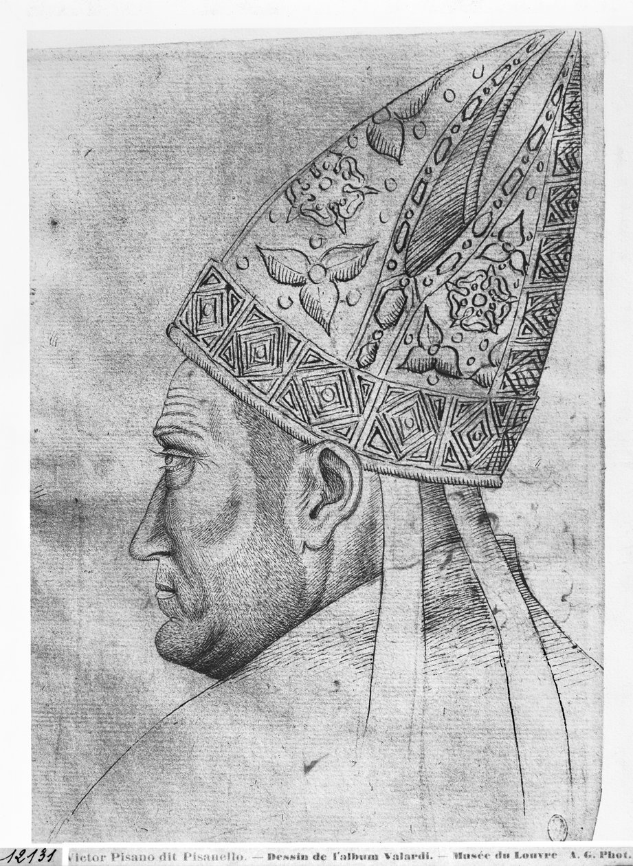 Leder af en biskop, fra The Vallardi Album af Antonio Pisanello