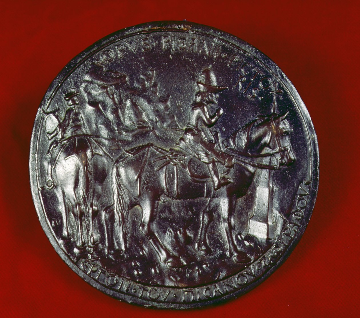 Medalje forestillende John Paleologus VIII (d.1448) (bronze) af Antonio Pisanello