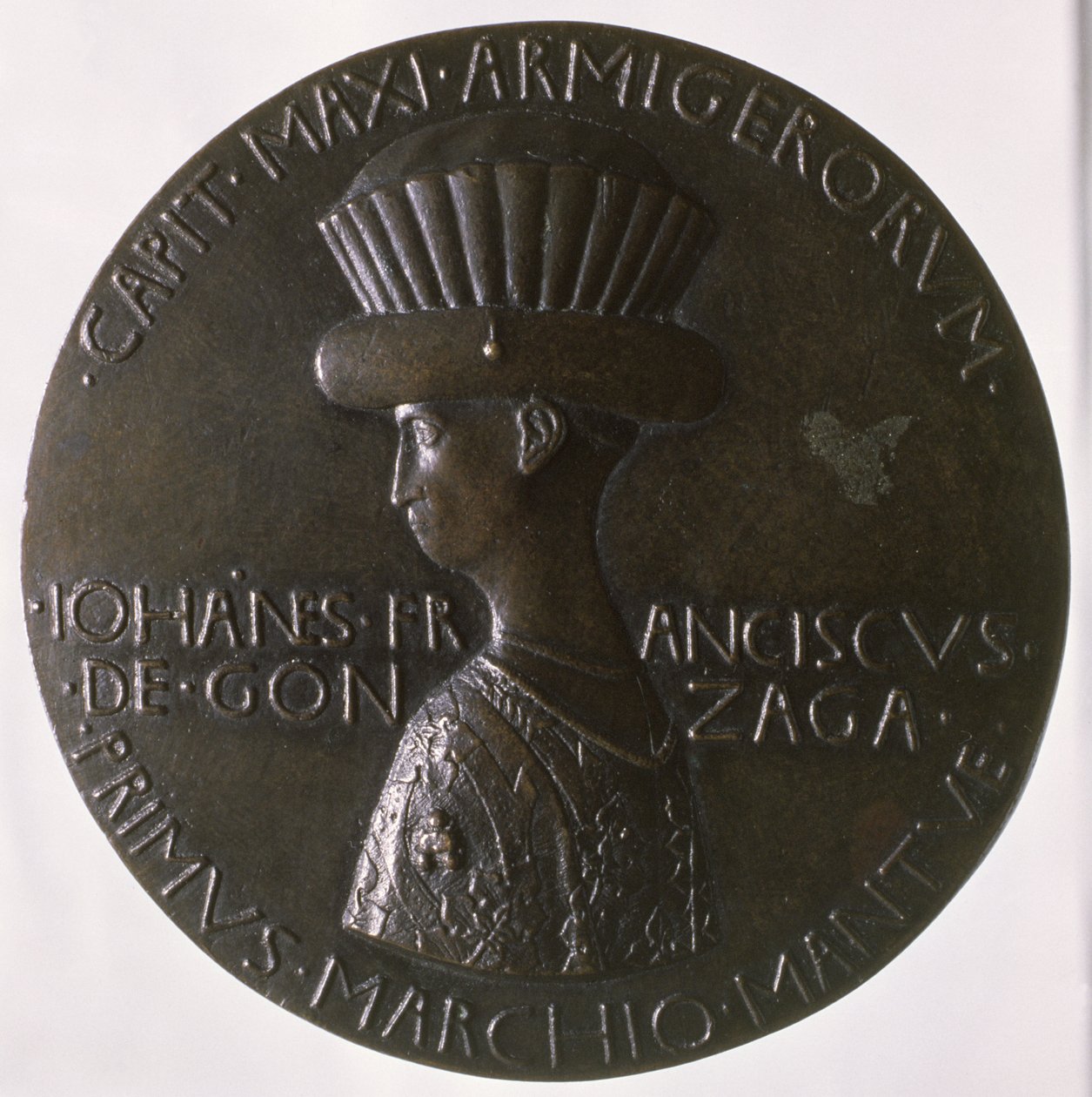 Portrætmedalje af Gianfrancesco Gonzaga (13945-1444) 1446-8 (bronze) (for bagsiden se 96844) af Antonio Pisanello