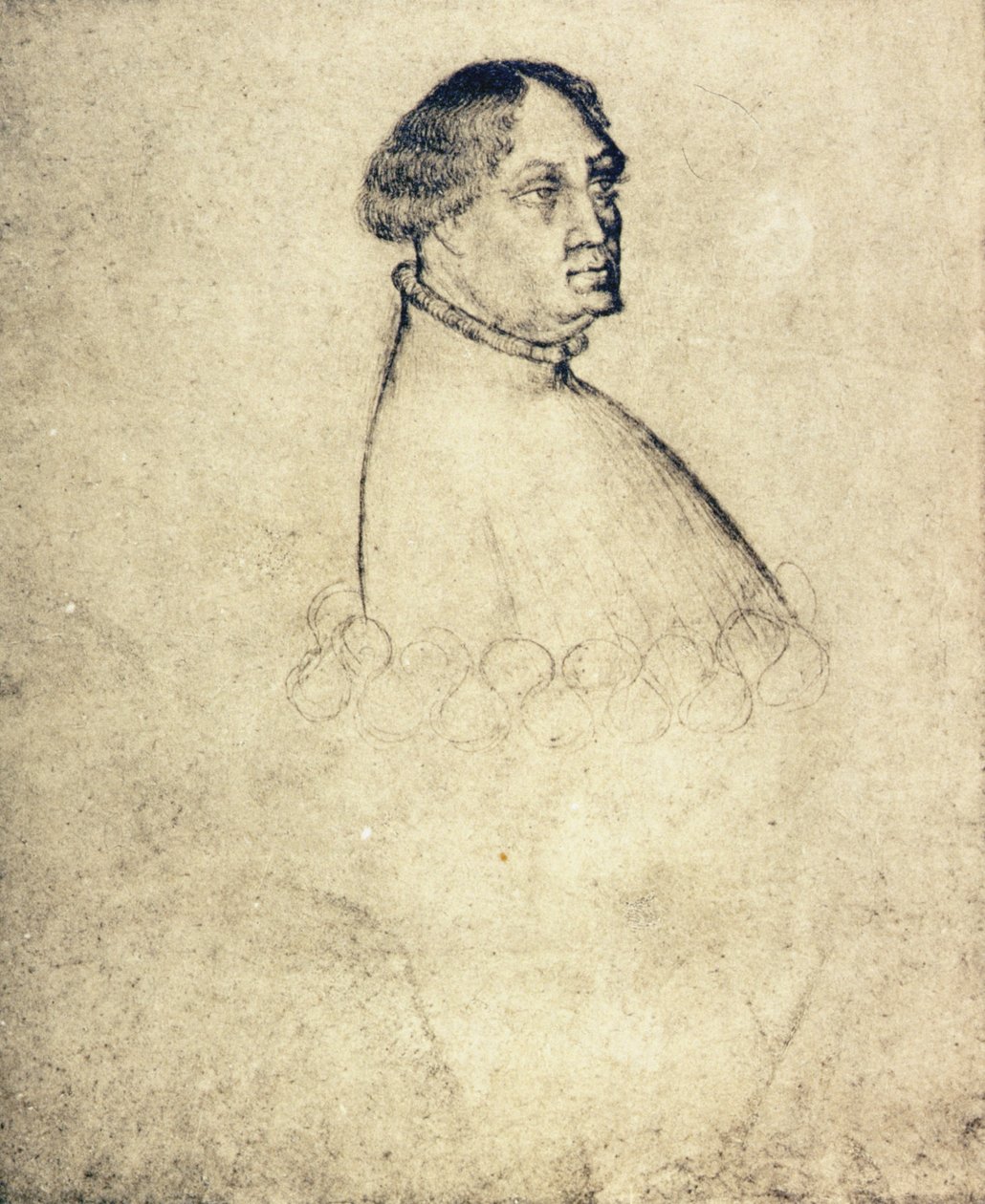 Portræt af Giangaleazzo Visconti (1351-1402) (kridt på papir) af Antonio Pisanello
