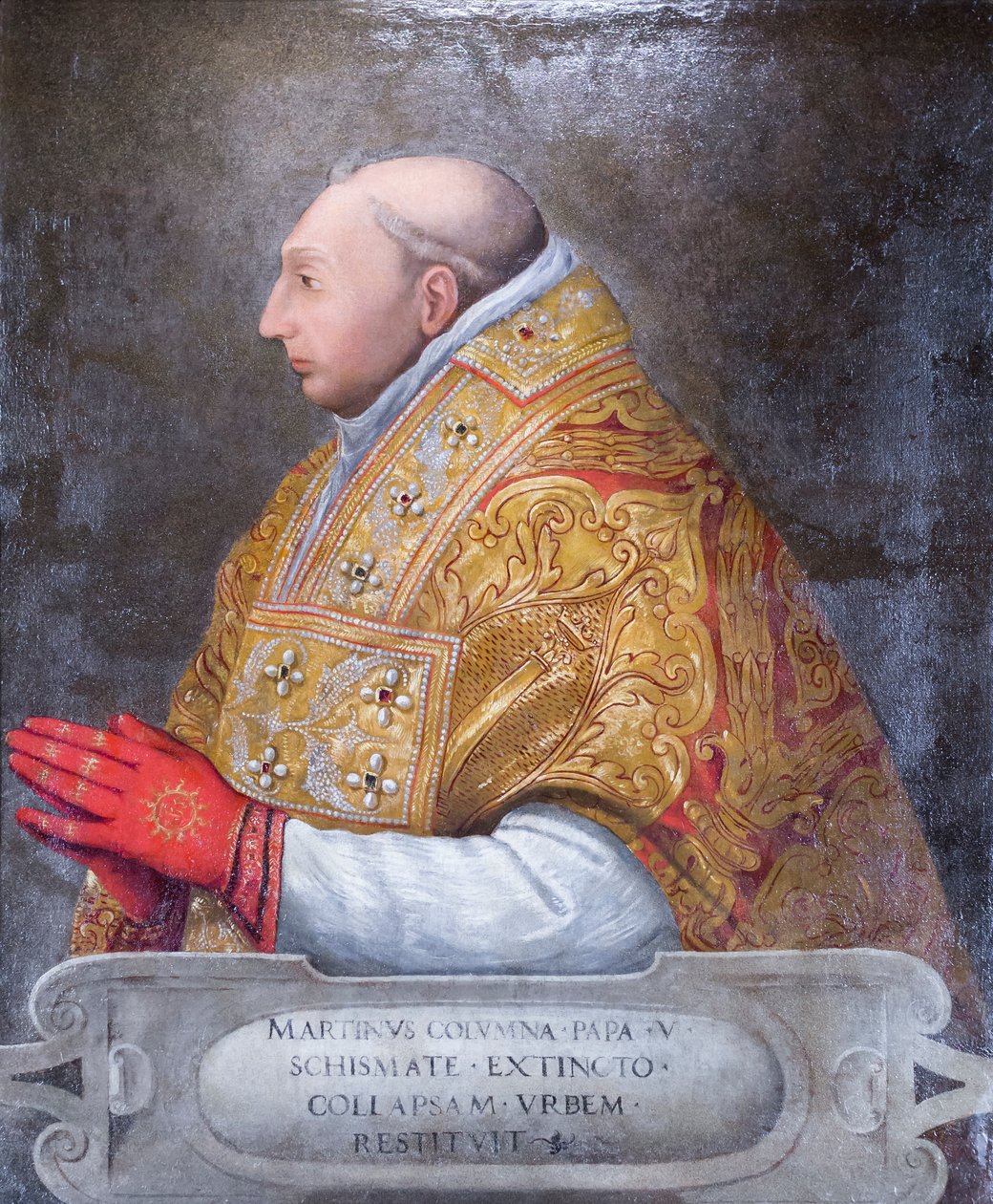 Portræt af pave Martin V Colonna af Antonio Pisanello