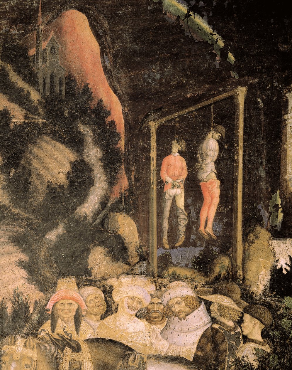 The Hanged Men, detalje fra St. George and the Princess af Antonio Pisanello