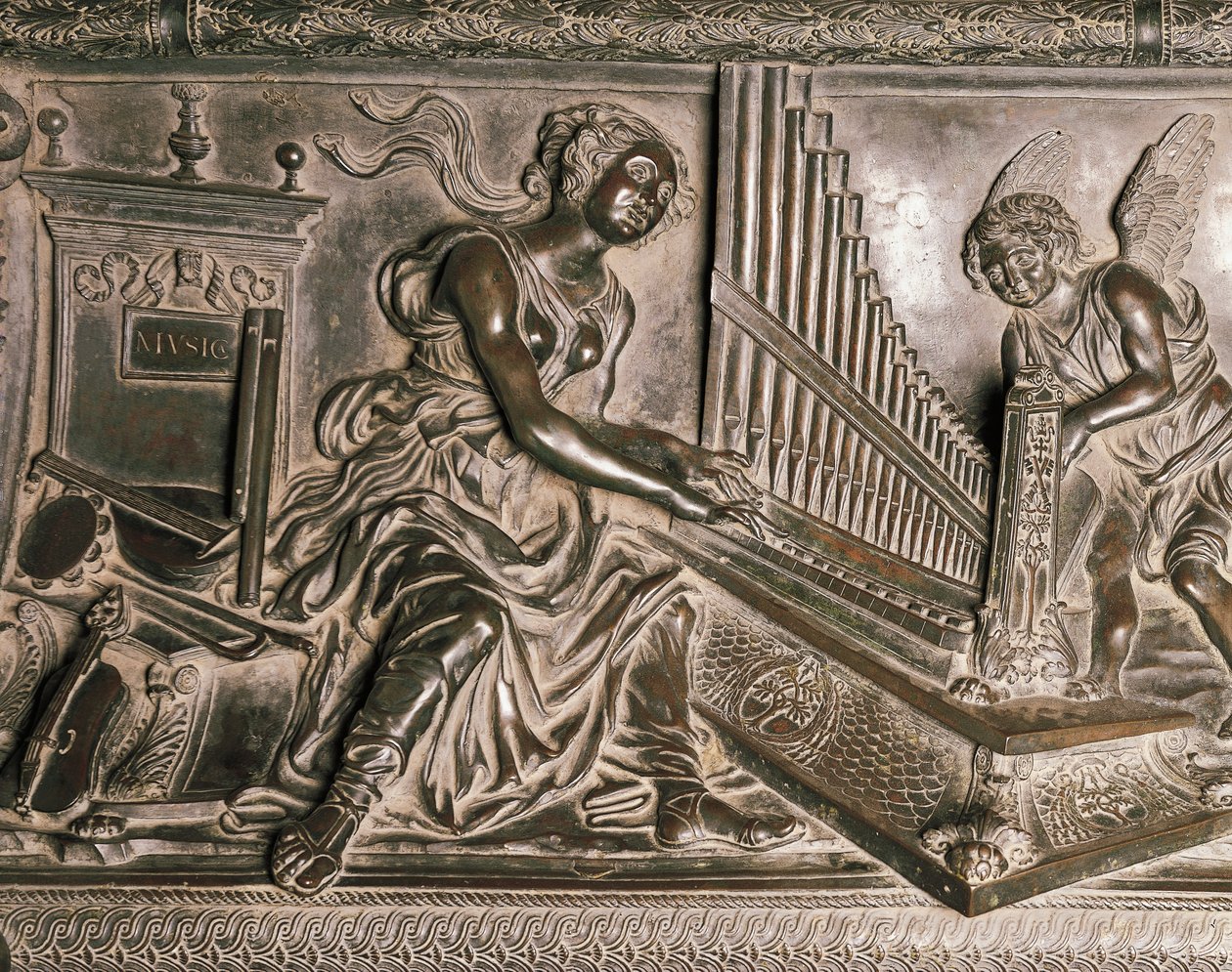 Musik, detaljer fra graven af Sixtus IV af Antonio Pollaiuolo