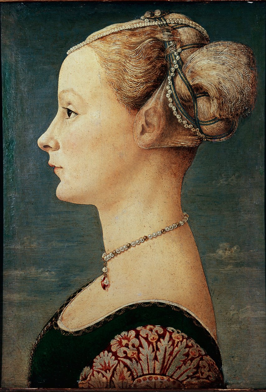 Portræt af en ung kvinde (Eller Portræt af Dame). af Antonio Pollaiuolo